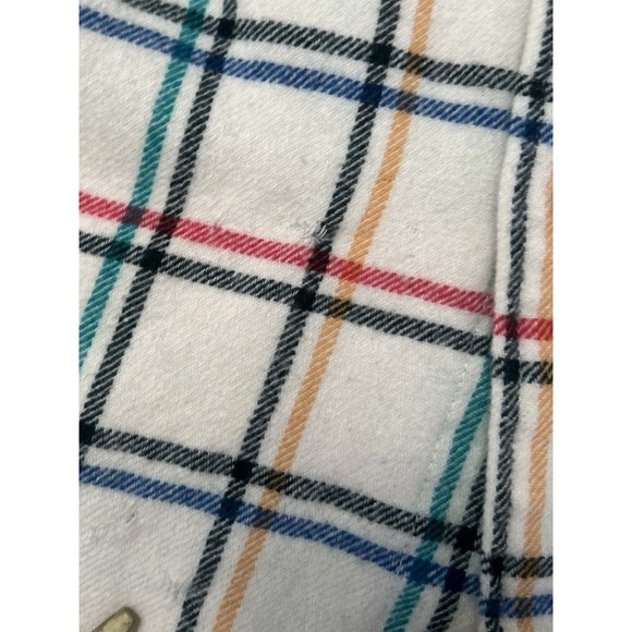 Vintage Pendleton Lobo Wool Flannel Shirt Men's Large Grid Plaid Elbow Patches - Picture 10 of 10